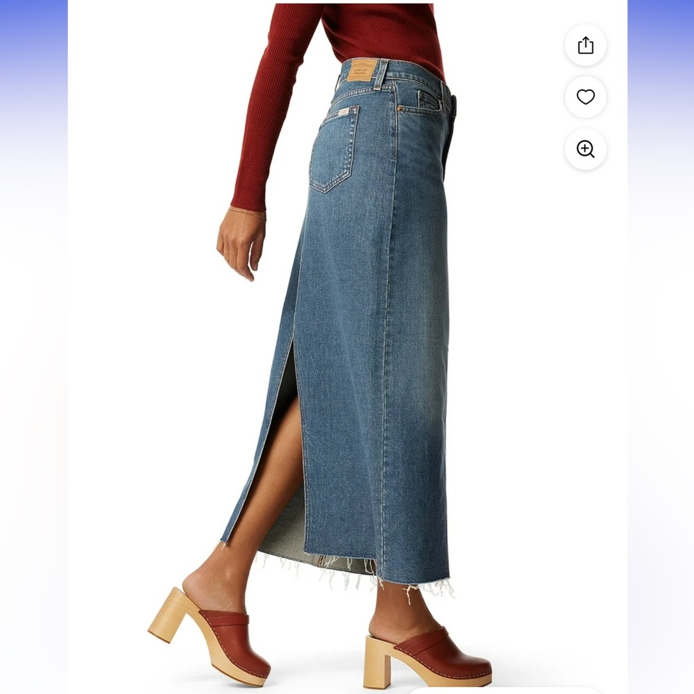 Levi’s Strauss Signature Women’s Denim Maxi Skirt blue Size 2 W26 New - Picture 3 of 16